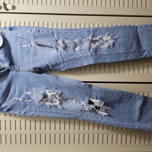 Distressed Light Blue Women's Jeans